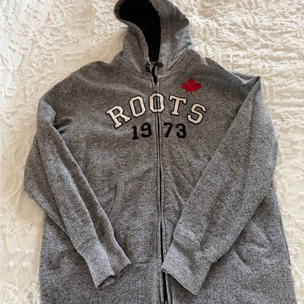 Roots Heather Gray Full-Zip Hoodie